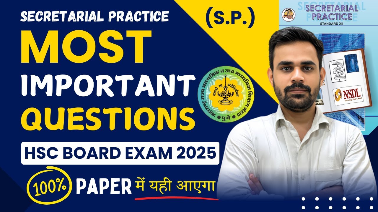 12th HSC Secretarial Practice Most Important Questions 2025 | important questions of SP
