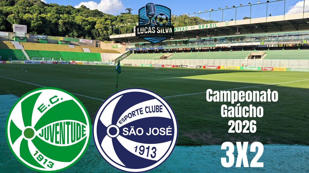 Juventude 3x2 São José - Quartas de final do Campeonato Gaúcho de 2026.