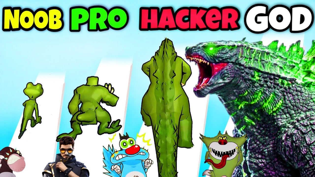 NOOB vs PRO vs HACKER vs GOD In Monster Evolution Run | Oggy, Jack, Dj Alok, Bob || Daddy Gaming