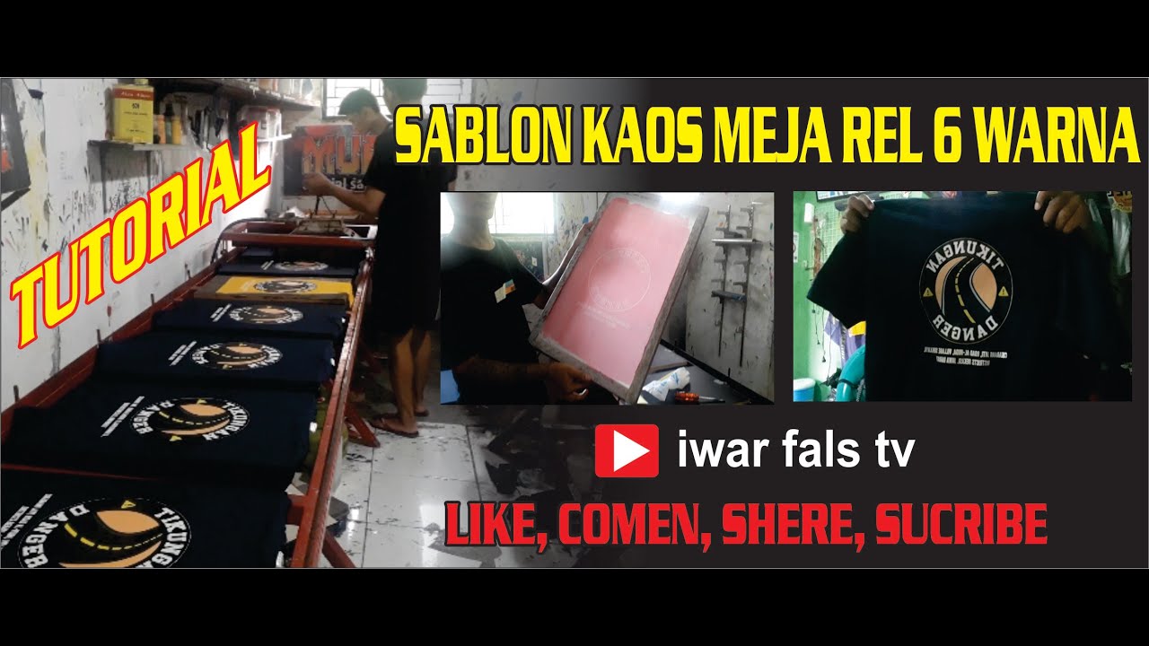 tutorial sablon kaos meja rel