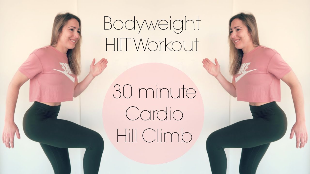 30 Min HIIT Cardio Hill Climb // No Equipment