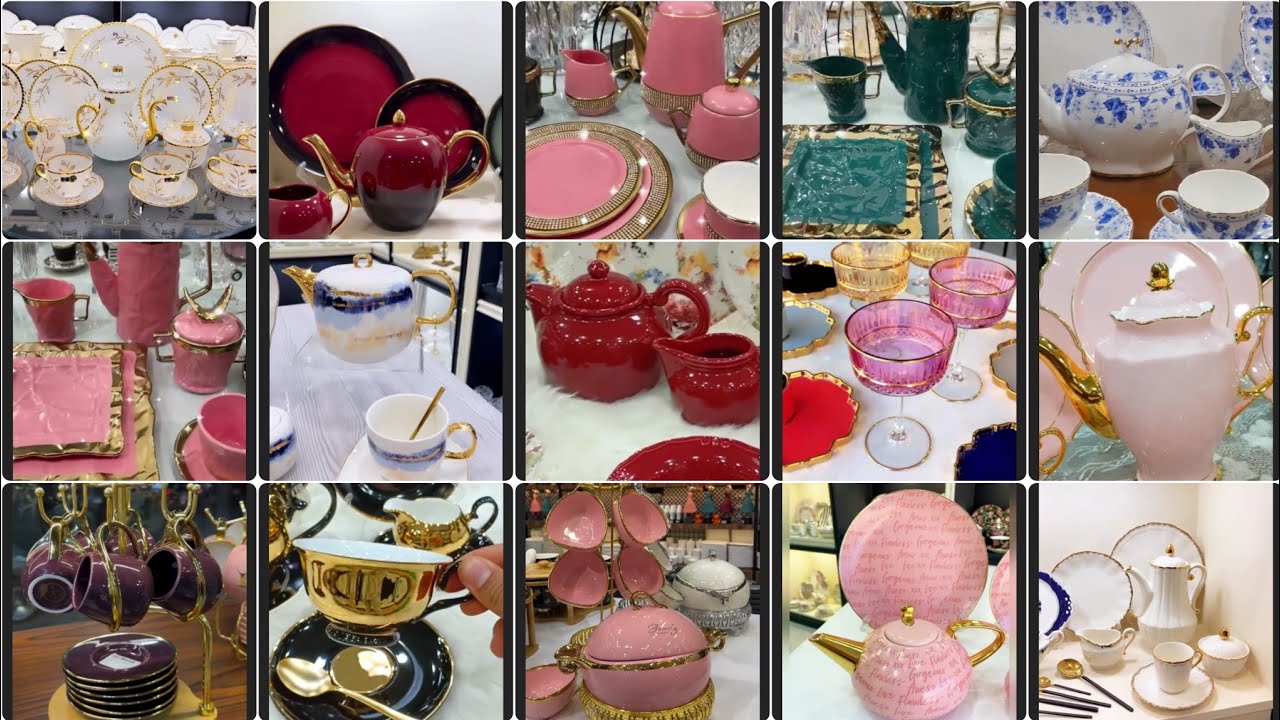 Egypt Crockery Collection 2025 Part #1.Tea sets design / Dinner sets//soup set / #kitchenware #vlog
