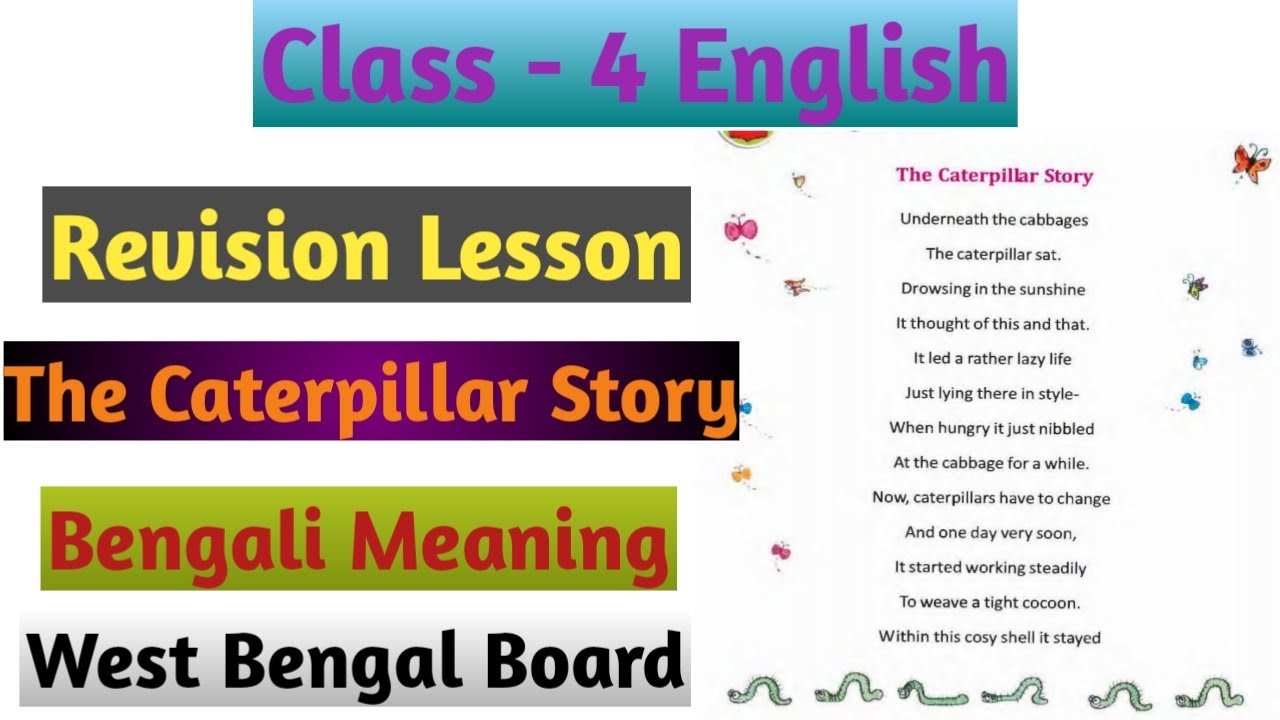 Class 4 English Revision Lesson The Caterpillar Story Bengali Meaning