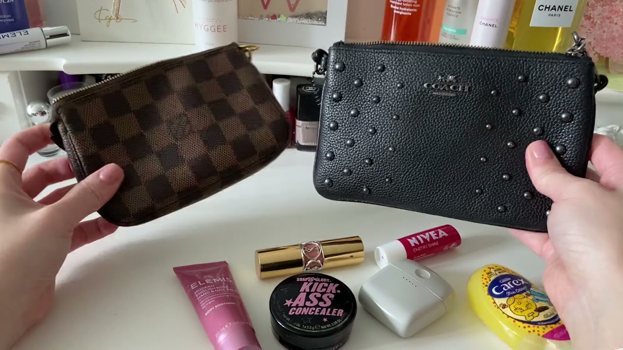 Louis Vuitton Mini Pochette vs Coach Wristlet | COMPARISON & WHAT FITS INSIDE!