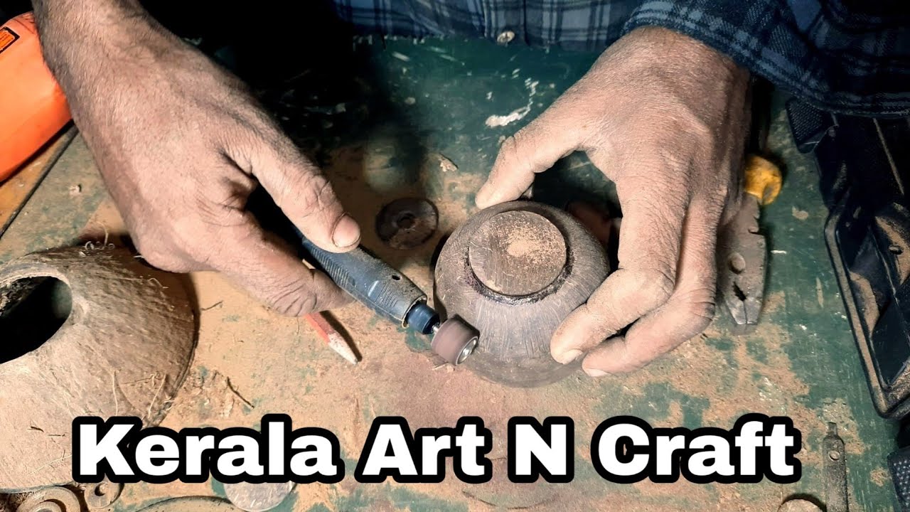 How to make a tea  cup using coconut shell