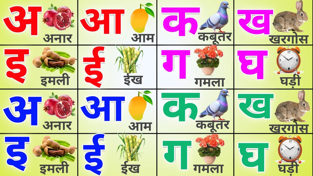 हिंदी वर्णमाला | अ आ क ख | Hindi varnmala | क से कबूतर | k se kabutar | Hindi Varnmala for kids
