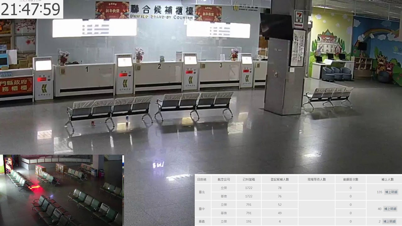 金門航空站 候補櫃檯