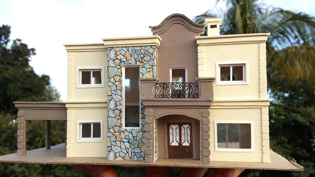 Maqueta de una casa moderna clásica (tutorial)