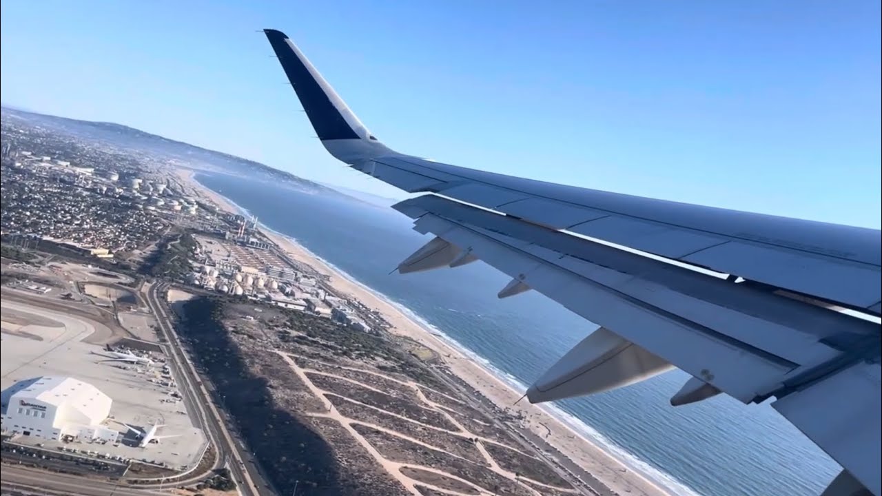 Delta Airbus A321 Pushback, Taxi, and Takeoff from Los Angeles (LAX)