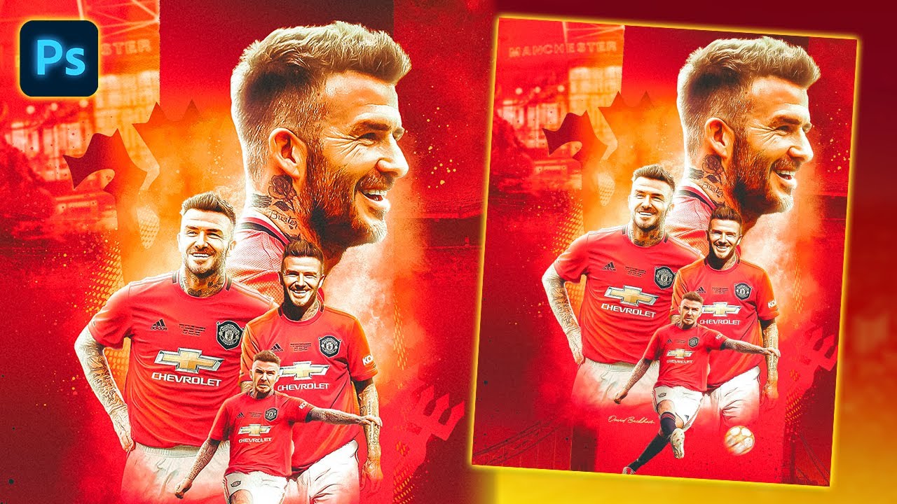 Creating OFFICIAL Artwork for David Beckham | Photoshop Tutorial