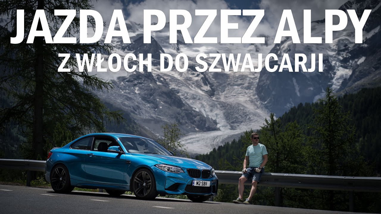 Jazda przez Alpy z Włoch do Szwajcarji. Przepiękne przełęcze w 4K