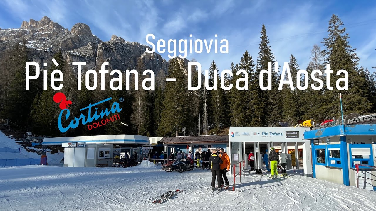 Seggiovia quadriposto Piè Tofana - Duca d'Aosta: impianto principale delle Tofane #cortinadampezzo