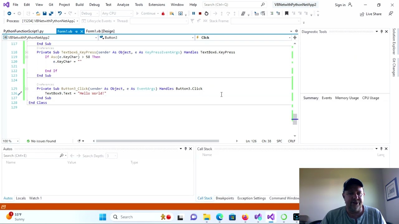 How to Use Visual Studio, Dot Net and Python.Net to Create a Python GUI