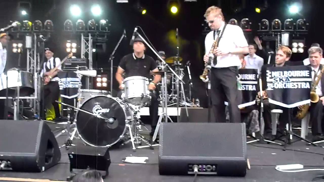 Melbourne Ska Orchestra (Nicky Bomba) Drum Solo - Live @ Caloundra Music Festival 2012