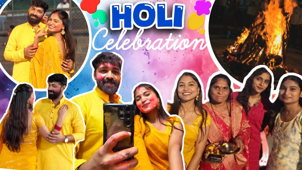 मराठमोळी होळी Celebration 2026💛♥️🩷💚|Family, Fun, Colourful Splash🌈