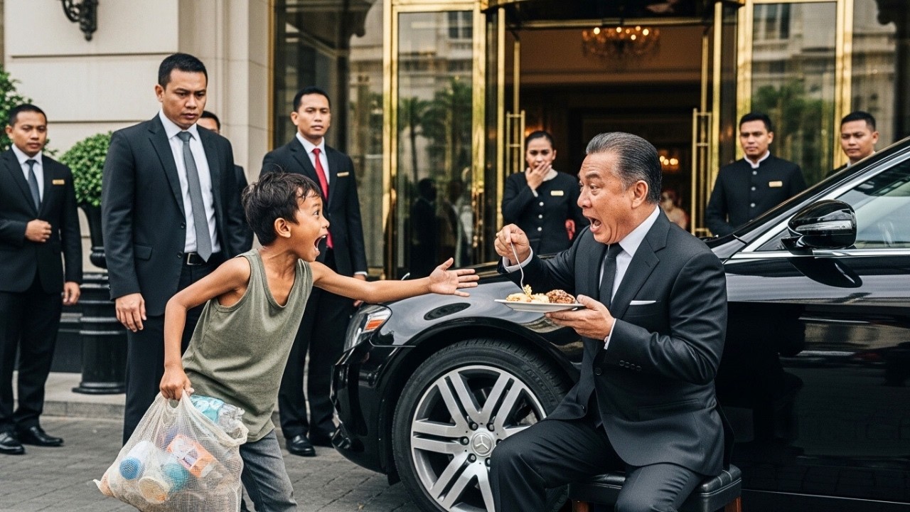 Anak Tunawisma Berteriak “Jangan Makan Itu!” Miliarder Itu Terdiam Saat Tahu Alasannya.