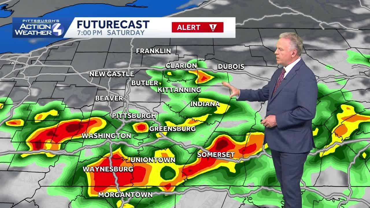 Severe Weather Alert Day: Scattered rain and thunderstorms in Pennsylvania on Saturday