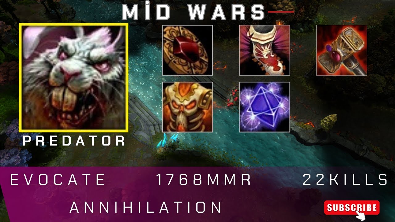 HoN | Mid Wars | Predator | Evocate | 1768 MMR