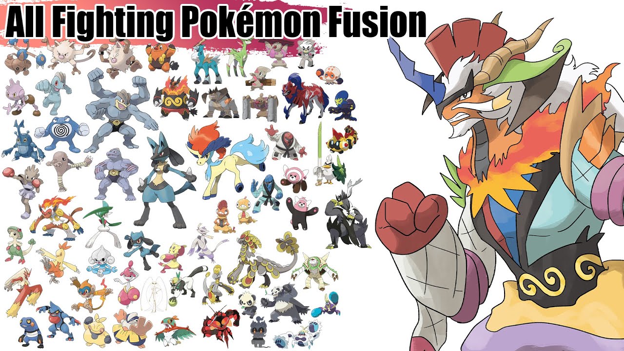 WORLD RECORDS : All 67 Fighting Type Pokémon Fusion by Region (Gen 1 - Gen 8) | Max S