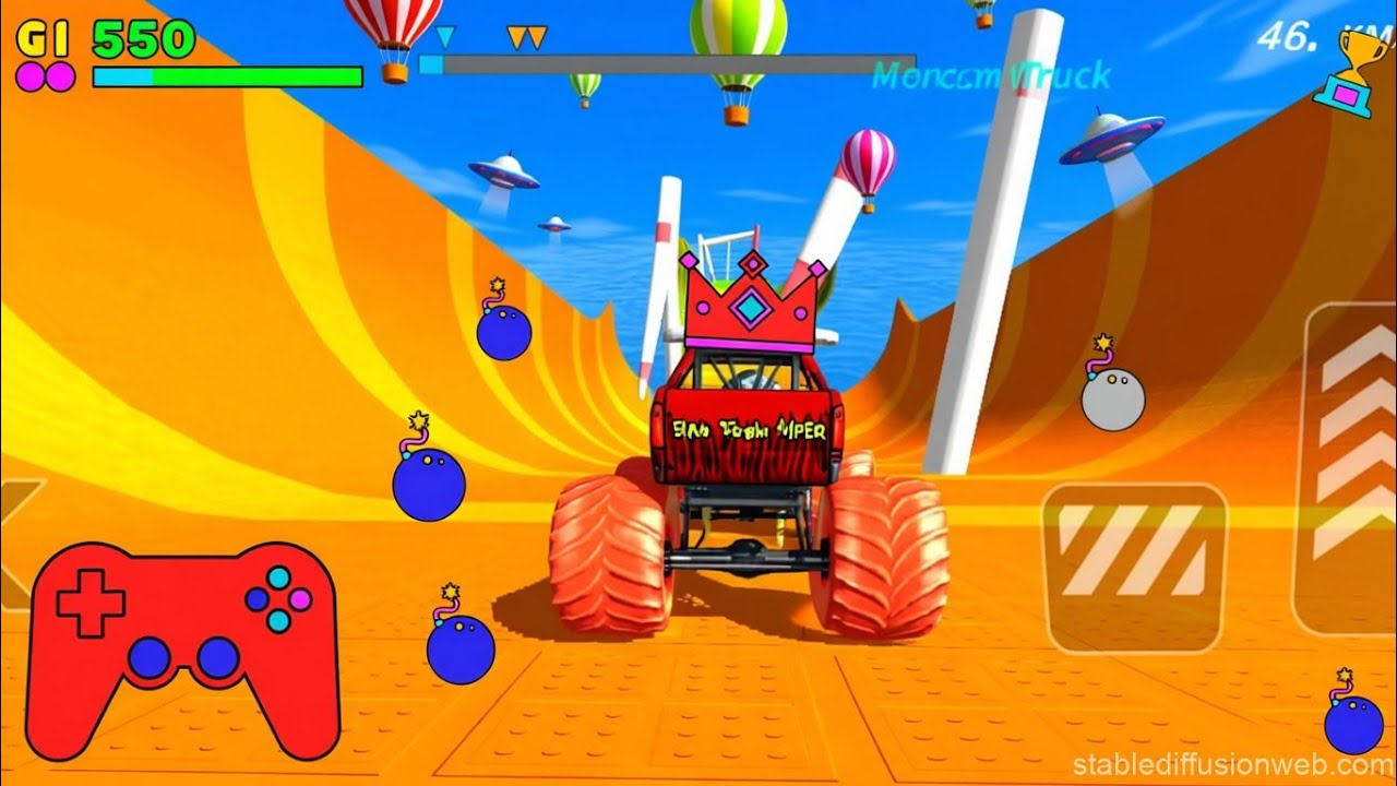  Mega Ramp Monster Truck – CRAZY 999ft Jump! (Venom Viper Stunts)