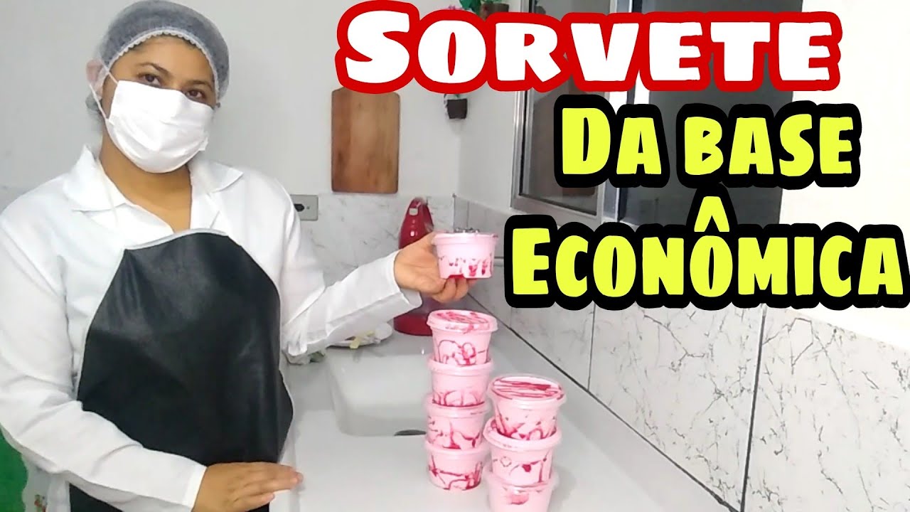 SORVETE DE MASSA  FEITO COM BASE ECONÔMICA