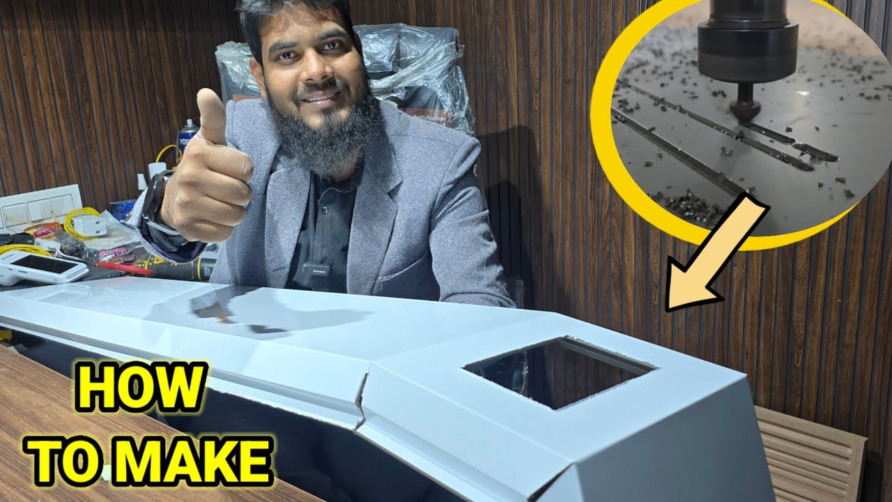 HOW TO Bending ACP in cnc machine? सीएनसी मशीन से एसीपी कैसे मोरे? #maazranchi #cncclipart 