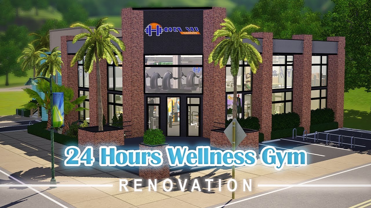 The Sims 3 | Stop Motion Speed Build | 28 Hour Wellness Gym 🏋🏻‍♂️🎧