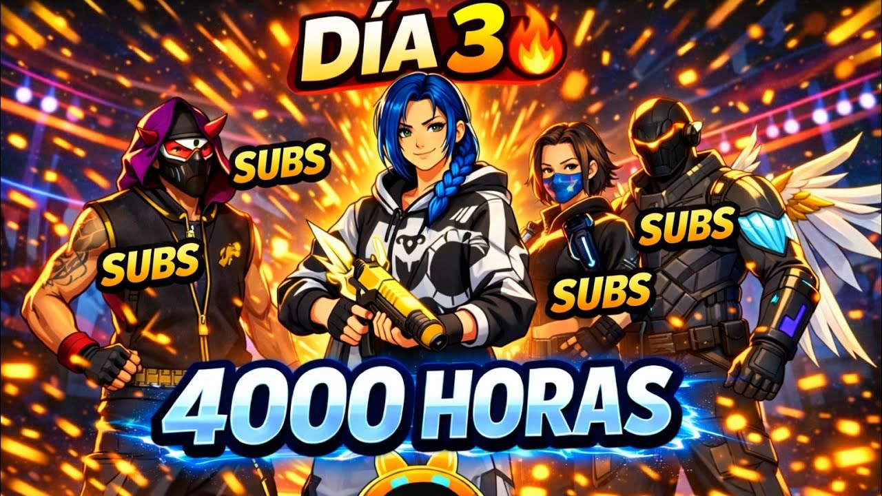 Día 3 subiendo una partida diaria con seguidores hasta conseguir las 4000 horas de visualizaciones