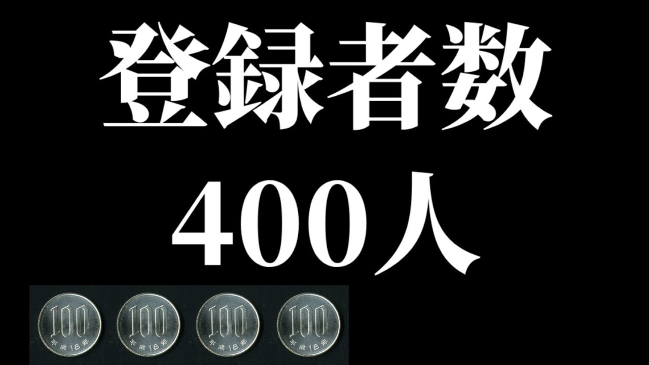 【遅れました】登録者400人記念動画