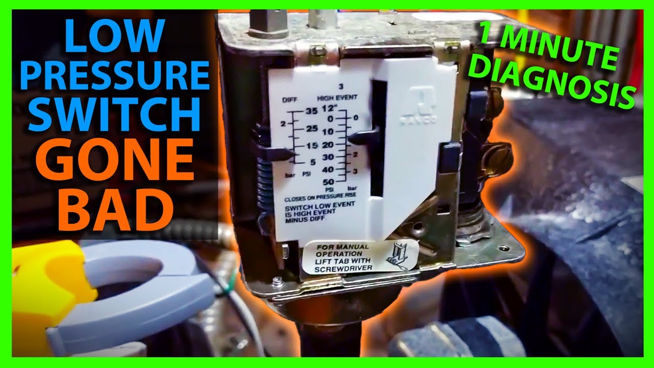 Refrigeration Low Pressure Switch Troubleshooting - Failed Low Pressure Switch