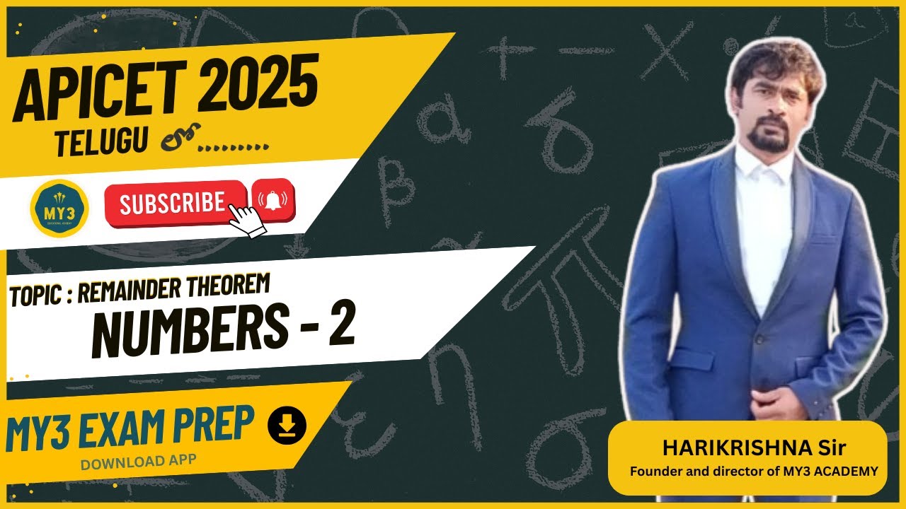 🔴 ICET 2025 -Live Class on Numbers 2 | Remainder Theorem Tricks | Mistakes to Avoid
