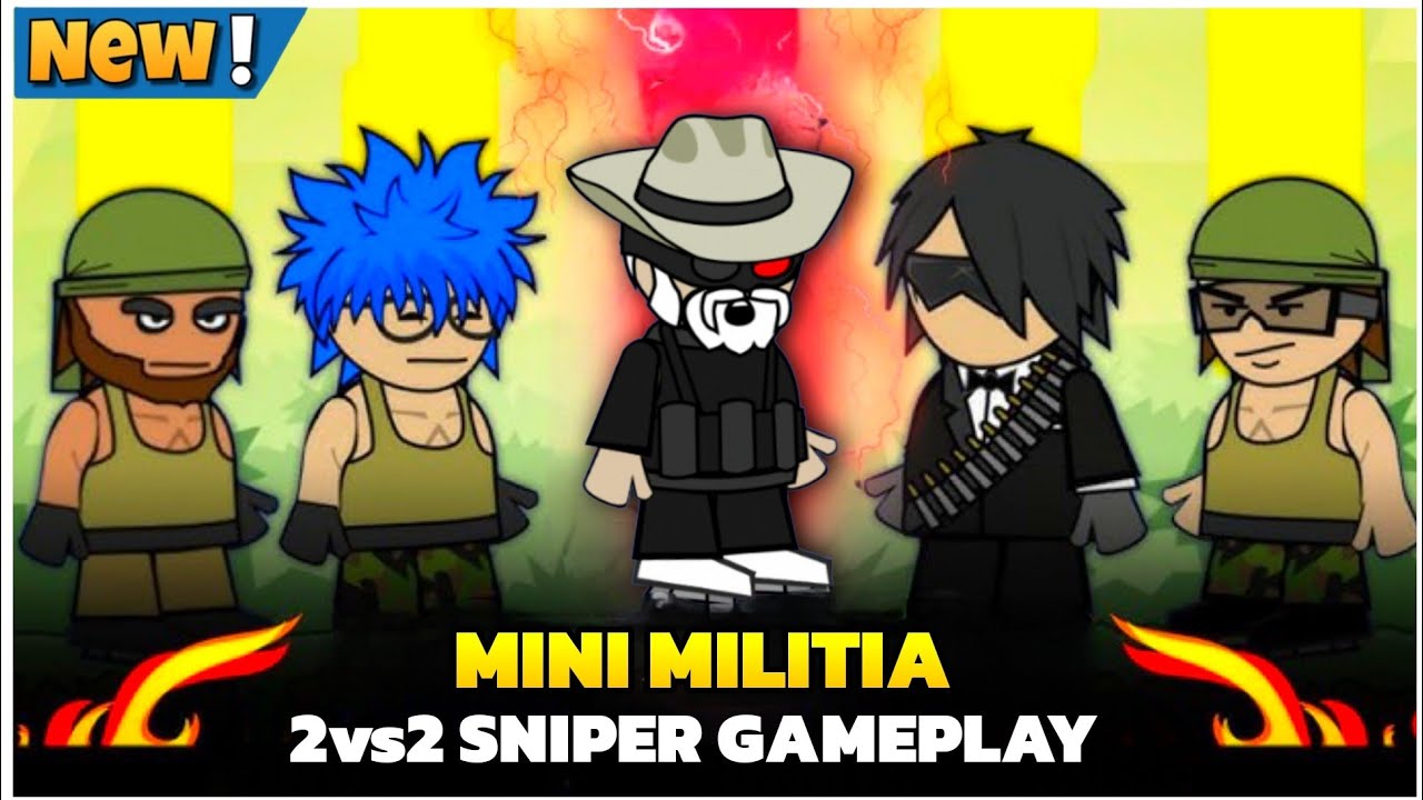 DAY- 322 | Mini Militia Classic : 2vs2 Sniper Gameplay🔥(with melleShot) MUST WATCH 🔱#viralvideo #da2