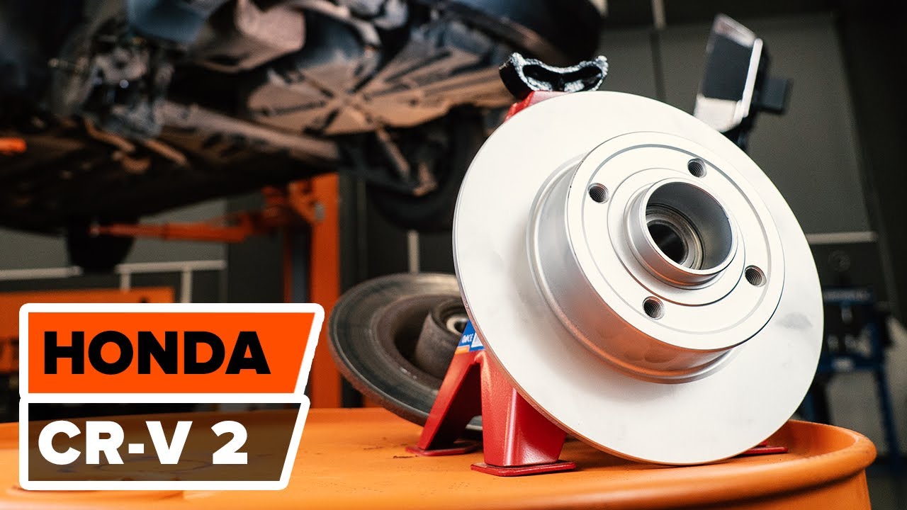 Como substituir os discos de travões traseiros e as pastilhas de travão traseiros no HONDA CR-V 2