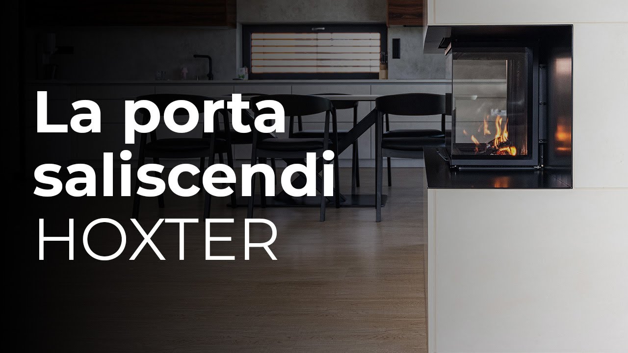 Il meccanismo della porta a saliscendi di un caminetto Hoxter