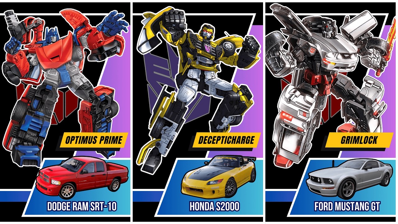 Transformers Alternators/Binaltech Characters and Their Real Car Modes #transformers #alternator