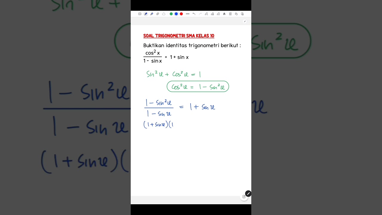 Identitas Trigonometri #buktikan #trigonometry #trigonometri #trigonometryclass10 #math #matematika