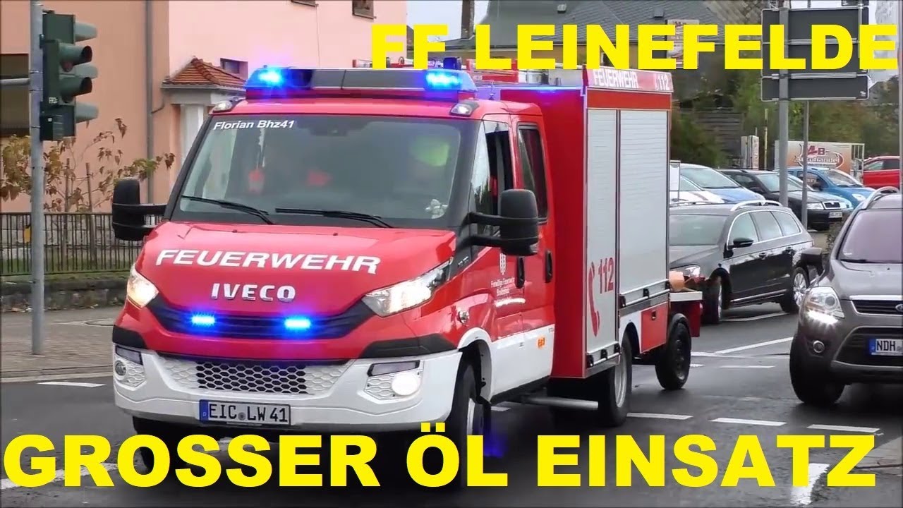 [NEUES TSF-W] GROSSER ÖLEINSATZ IN LEINEFELDE (MEHRERE FFEN IM EINSATZ)