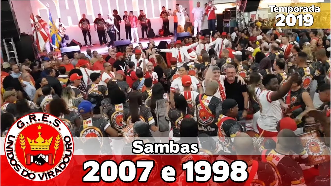 Viradouro 2007 e 1998 - Bateria  no Salgueiro Convida - Apoteose ao vivo - #SC19