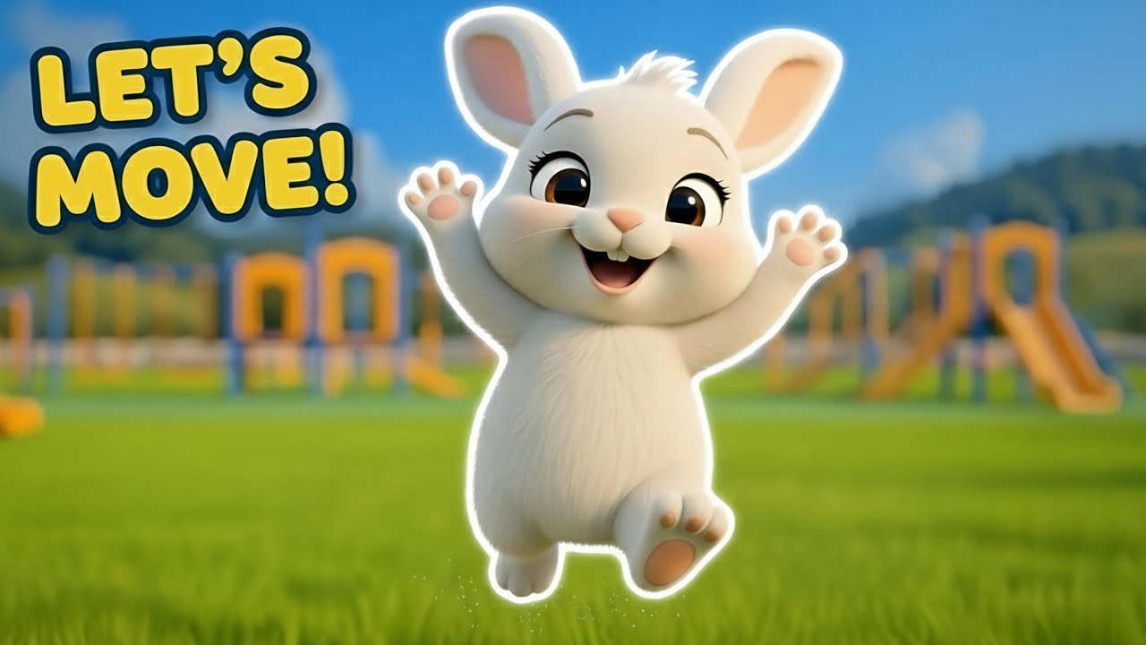 Fun Actions with Bunny 🐰 | Let’s Move! | Kids Dance Song