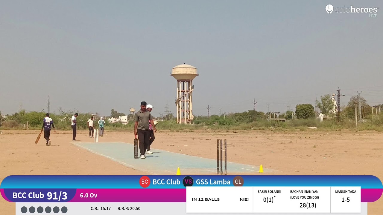 GSS Lamba vs BCC Club live cricket match | Lamba Jatan  live - Sant Shri Sevadas Ji Mandir Ke Pass