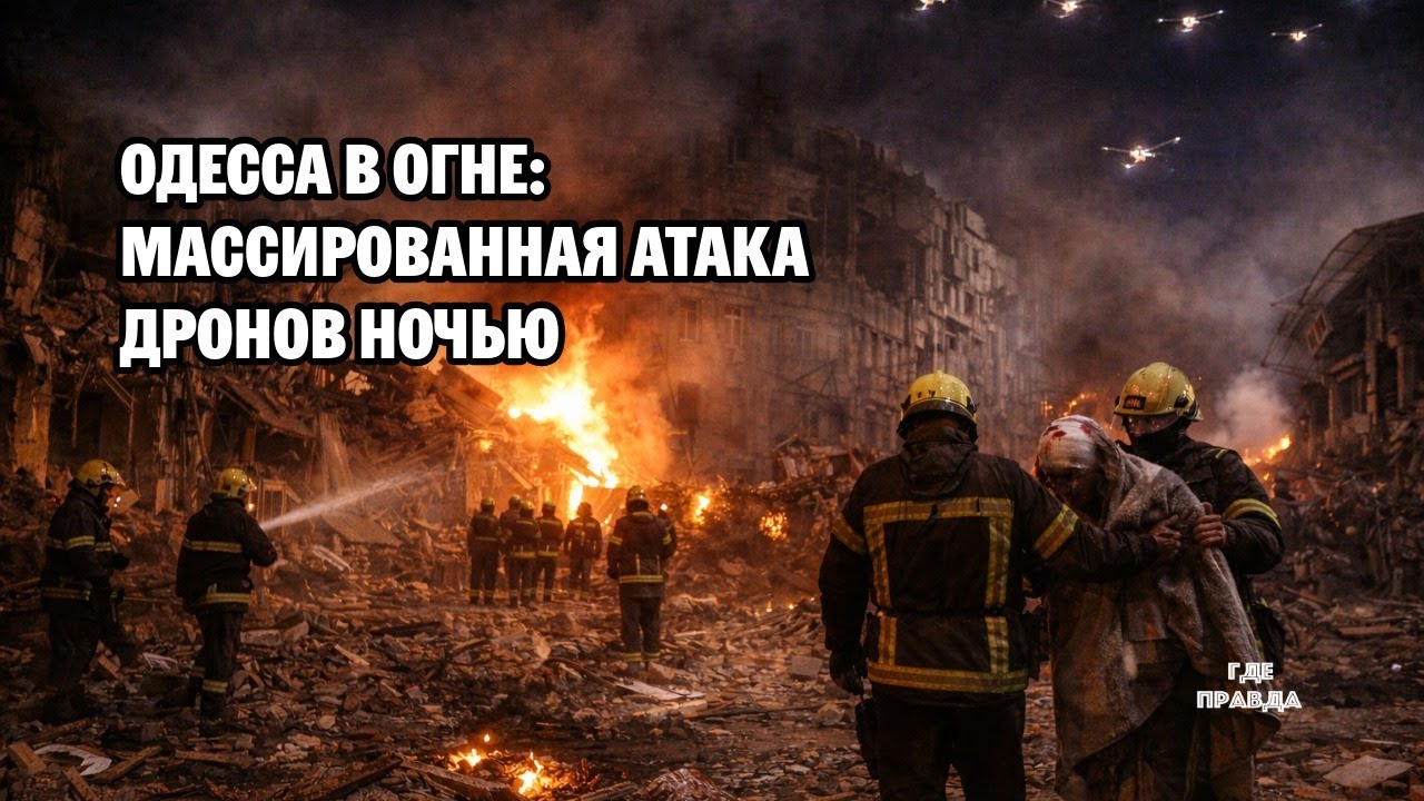 Одесса в огне: массированная атака дронов ночью