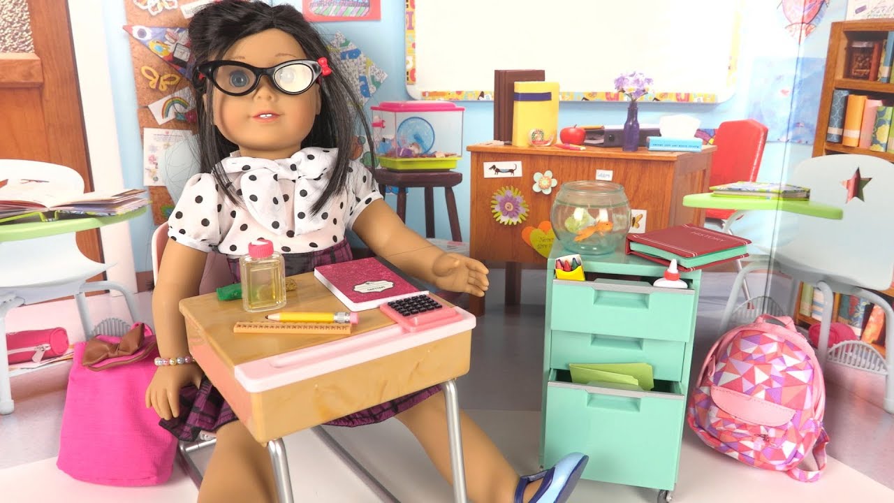 Baby Doll School Play in Classroom for American Girl