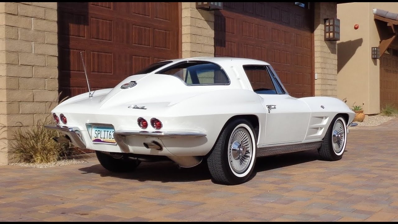 1963 Chevrolet Corvette Split Window in White & Engine Sound on My Car Story with Lou Costabile