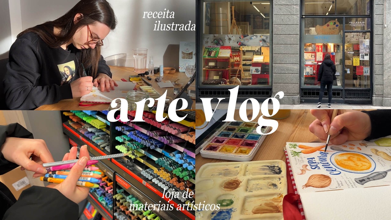 ilustrando receitas de inverno & comprinhas de arte em milão 🥕✷