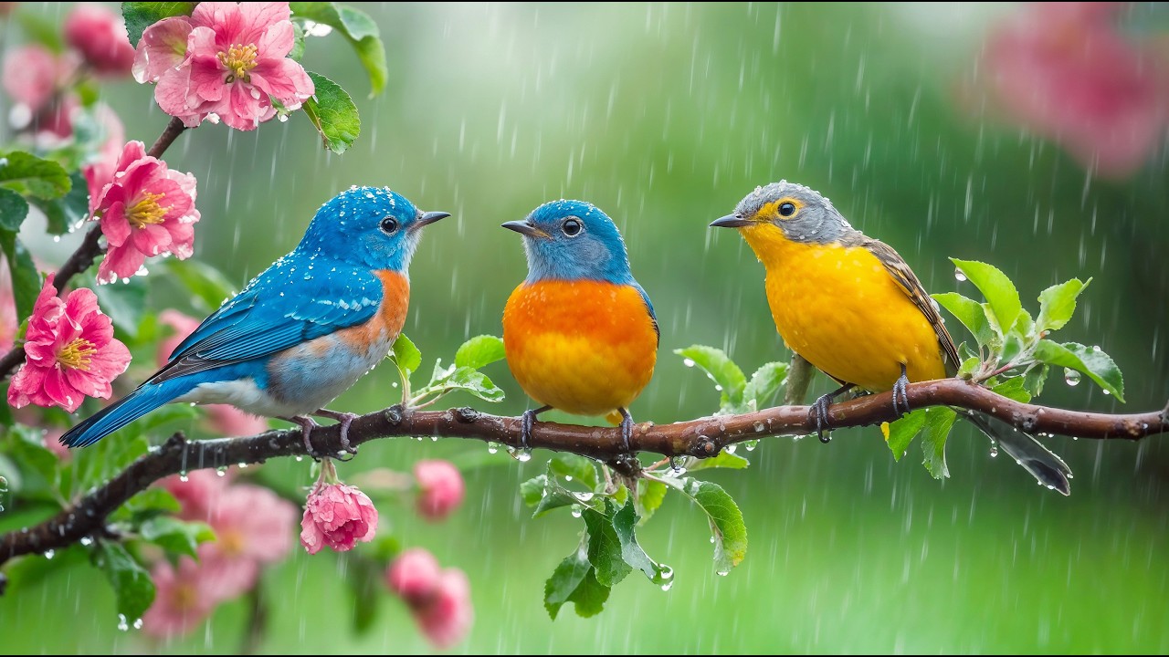 Relaxing Birdsong, Piano Melodies & Rain 🌧️ Healing Nature Sounds