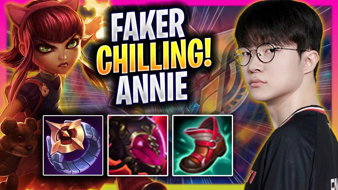 FAKER CHILLING WITH ANNIE! - T1 Faker Plays Annie MID vs Galio! | Season 2025