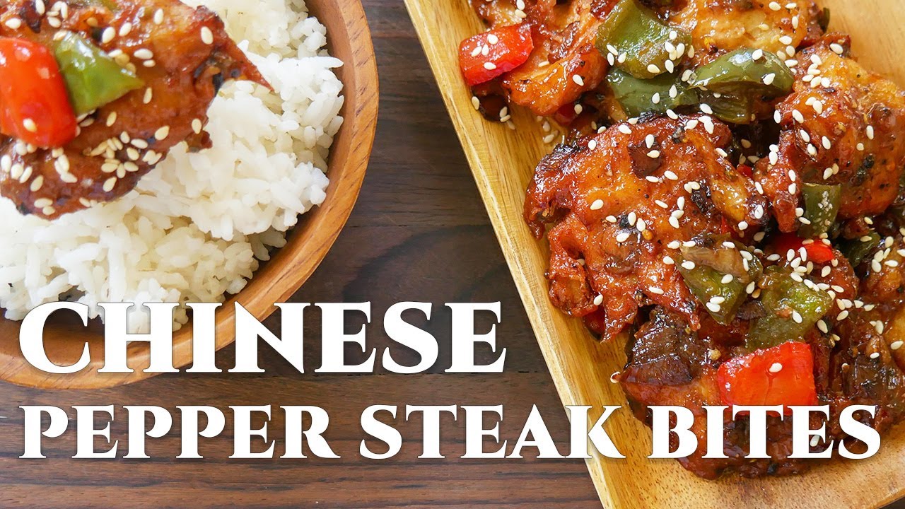 Chinese Pepper Steak Bites - indulge yourself in this vegan pepper sauce dish