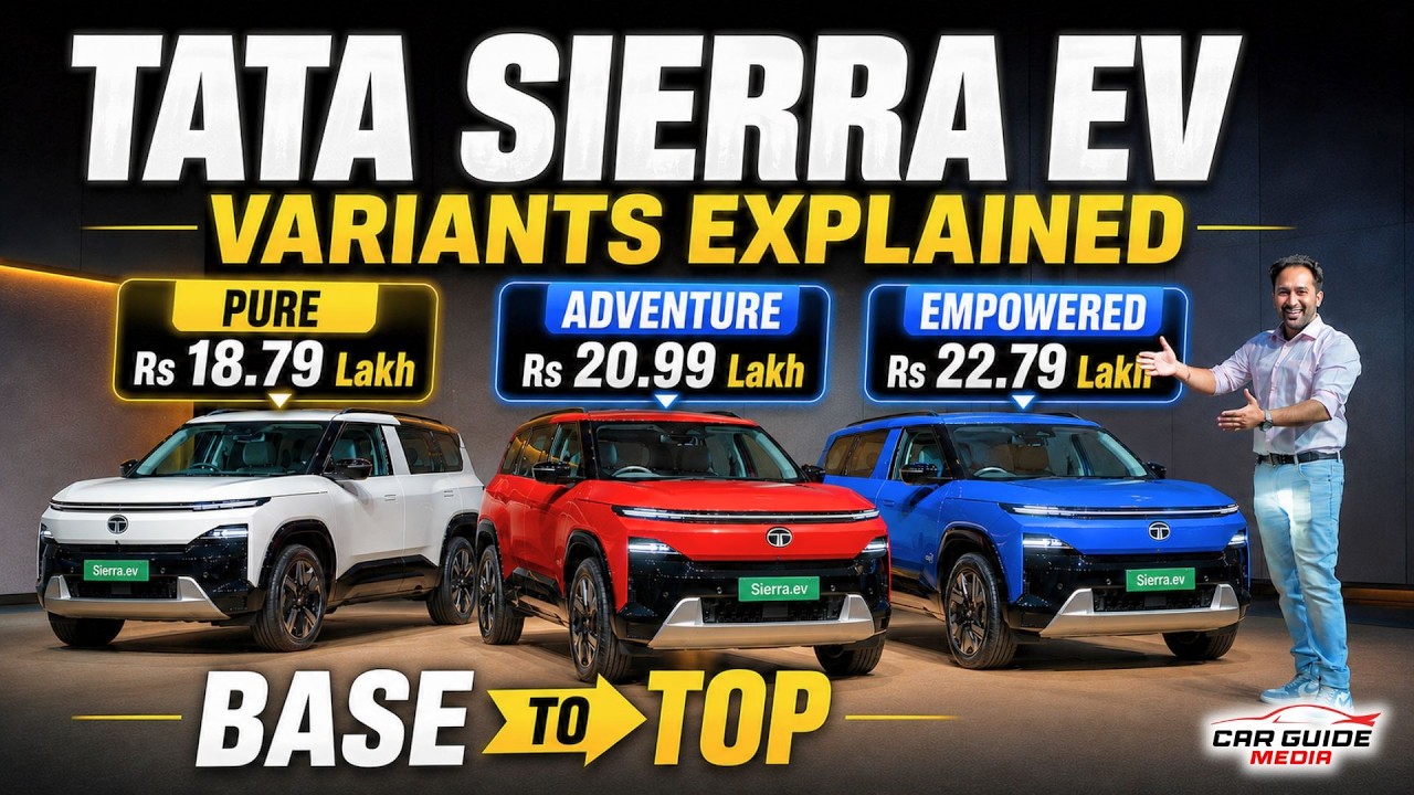 Tata Sierra Electric Variants Explained 🔥 Base to Top 🔥 Pure - Adventure ? Creta EV & BE6 Rival 🤯