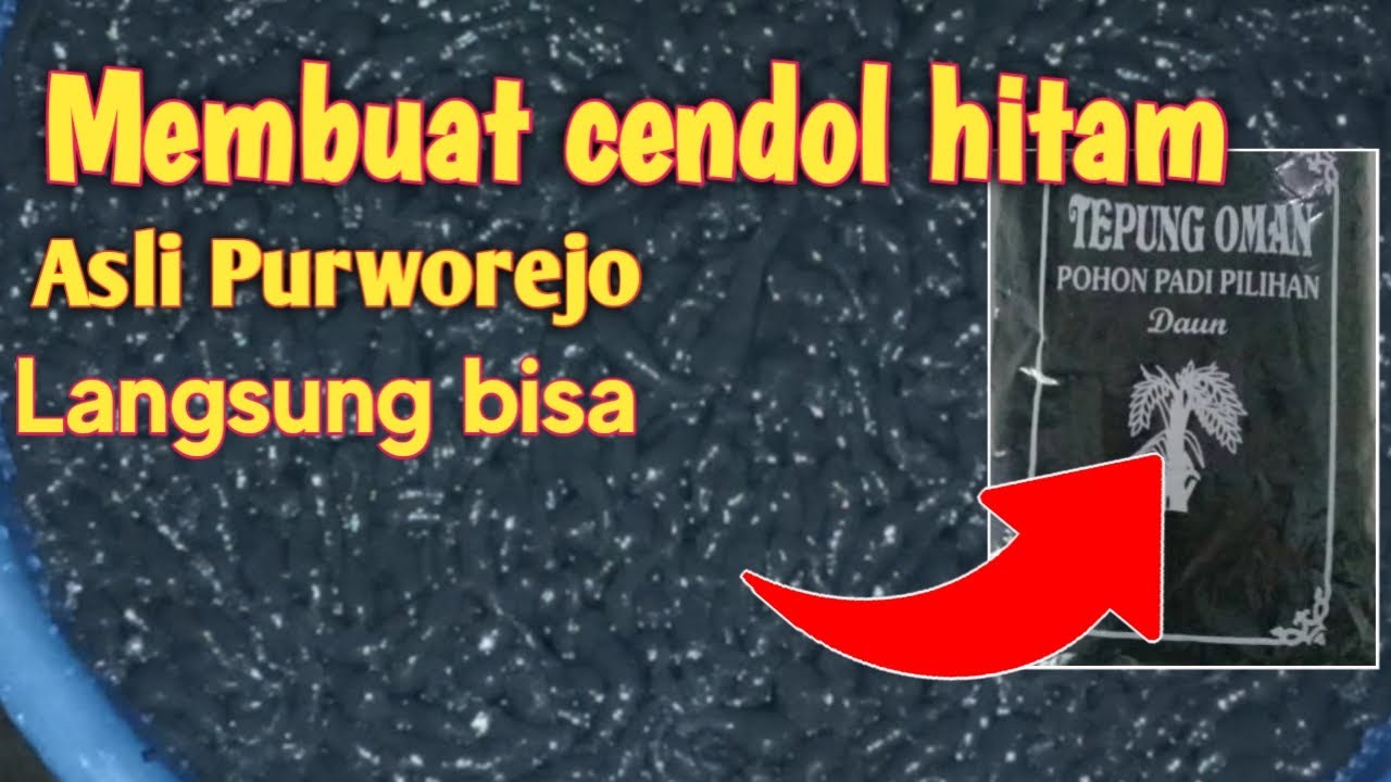 Cara membuat cendol hitam || membuat dawet ireng asli Purworejo