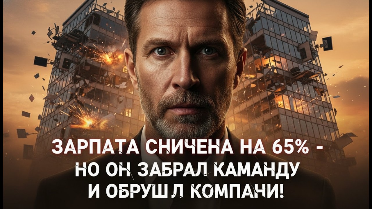 Зарплата урезана на 65% – но он забрал команду и разорил фирму!